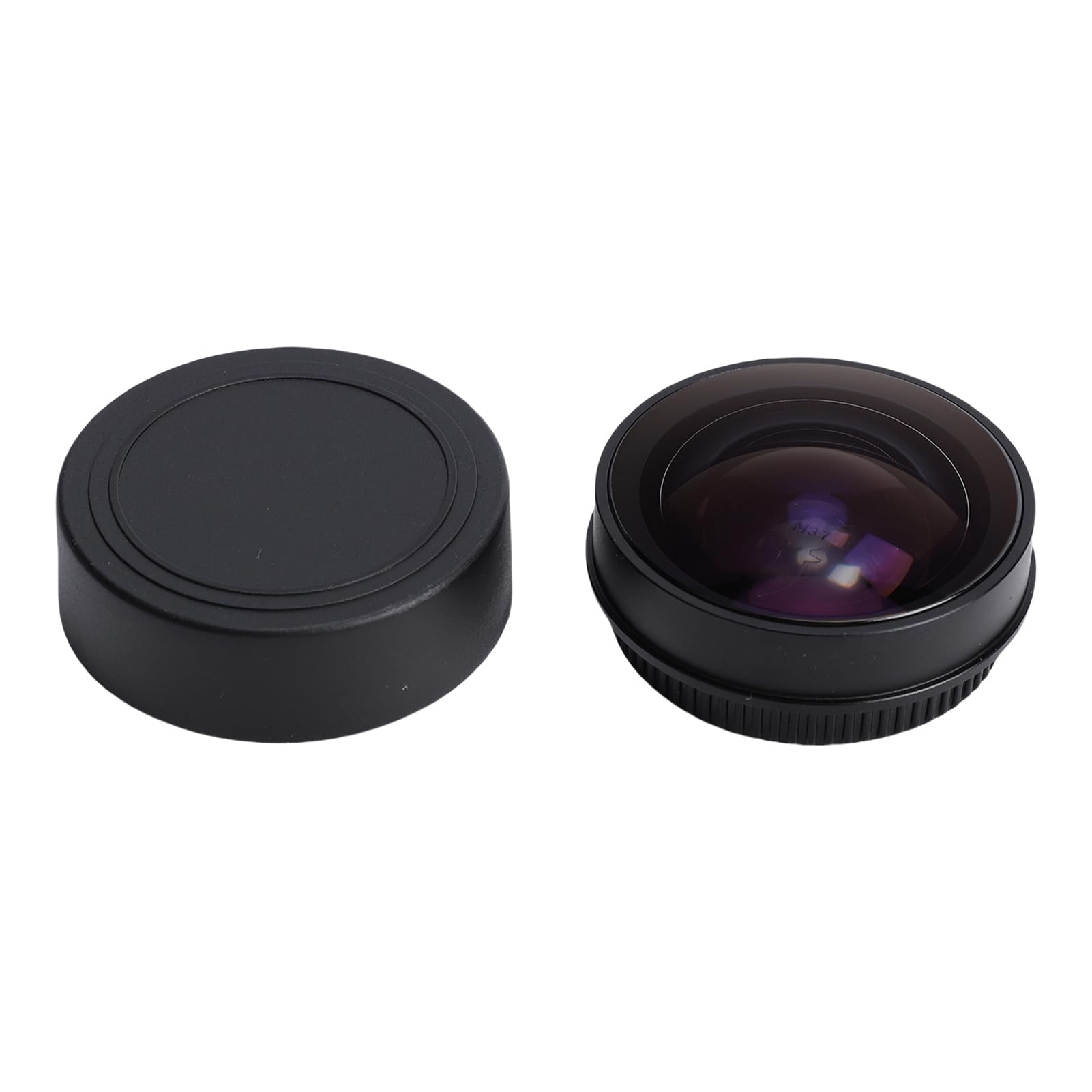 Obiettivo Fish Eye 37 Mm 0,2X |Lente in Lega di Alluminio in Vetro Ottico con Effetto Ultra Grandangolare da 180 Gradi per Fotografia di Paesaggio, Adatta per Fotocamera da 37 Mm