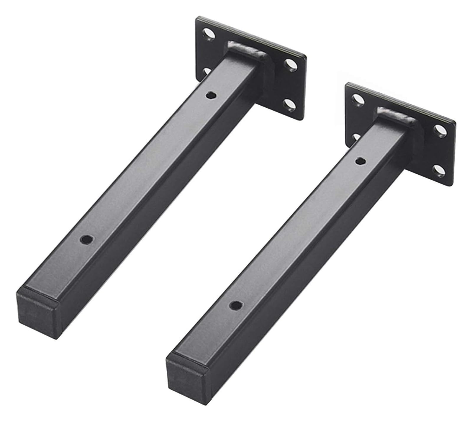 Pxzybd Soportes de estante negro blanco y plateado, 2 piezas de soportes decorativos para estantes, soportes rústicos para paredes, soportes para estantes flotantes, con tornillos, plata, 11.8 x 5.9