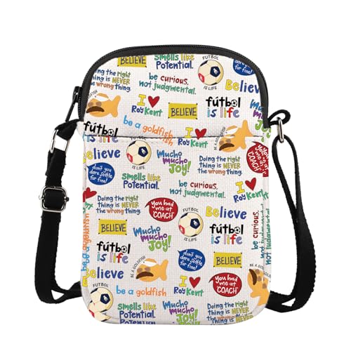 TOBGBE Ted Coach Gifts Drama Sport TV Show Merchandise Canvas Crossbody Bag Funny Goldfish Believe Gift for Women