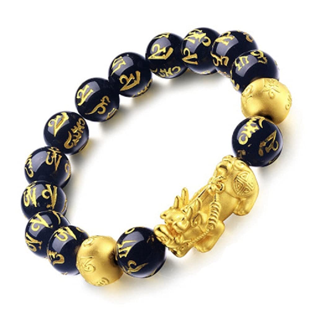 See full amazon price history chart for GEMTUB Feng Shui Black Obsidian Pixiu|Om mani Bracelet Wealth Good Luck Dragon with Gold Plated Pi Xiu/Pi Yao Attract Luck and Wealth 10mm beads size GEMTUB Feng Shui Black Obsidian Pixiu|Om mani Bracelet Wealth Good Luck Dragon with Gold Plated Pi Xiu/Pi Yao Attract Luck and Wealth 10mm beads size (B09D8DFWWK) Amazon Price History, Amazon Price Tracker