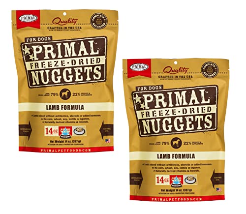 Primal Freeze Dried Canine Meals Nuggets, Lamb; Full & Balanced Meal; Additionally Use as Topper or Deal with; Premium, Wholesome, Grain Free, Excessive Protein Uncooked Canine Meals, 14 oz (Pack of two) Primal Freeze Dried Canine Meals Nuggets, Lamb; Full & Balanced Meal; Additionally Use as Topper or Deal with; Premium, Wholesome, Grain Free, Excessive Protein Uncooked Canine Meals, 14 oz (Pack of two)