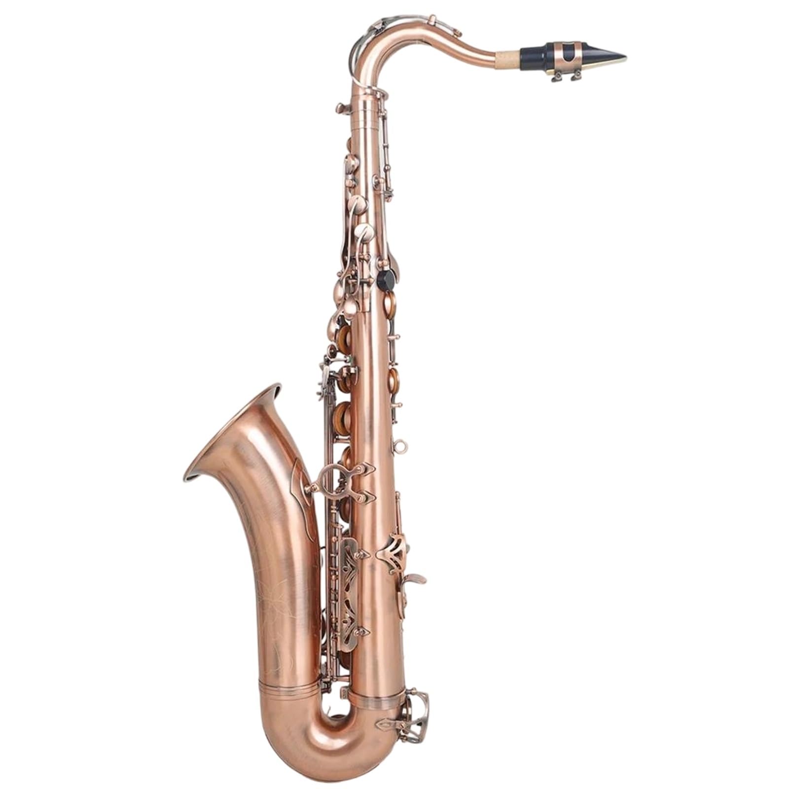Saksofony Profesjonalny Saksofon Tenorowy Bb Mosiądz Antyczna Czerwona Miedź Instrumenty Dęte Drewniane B-dur Z Akcesoriami W Futerale
