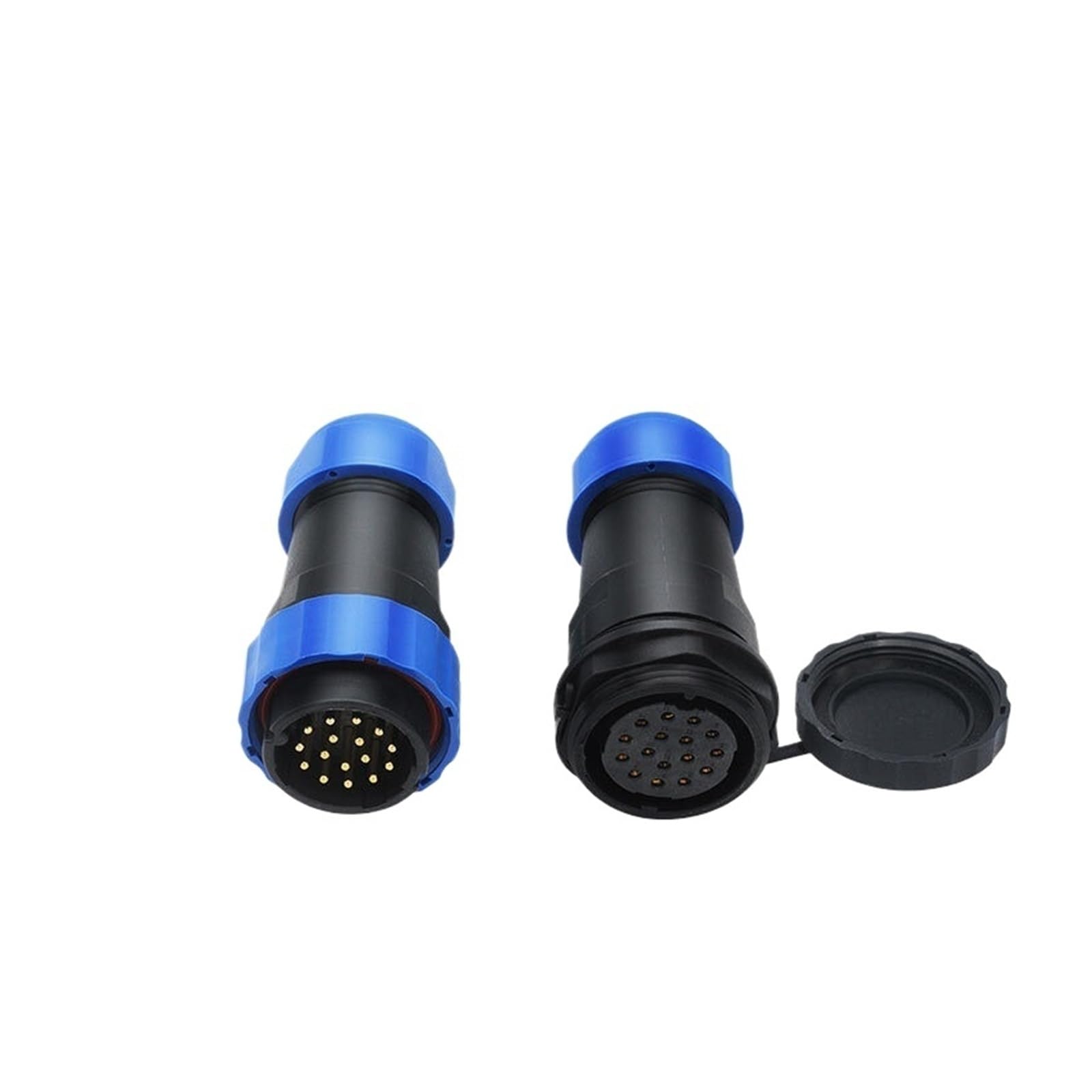 Conector SP28 14P macho y hembra impermeable IP68 con brida cuadrada