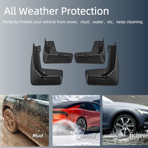Image of Mud Flaps Splash Guards Compatible with Cadillac XT5 2017-2025, No Drilling Front & Rear Splash Guards, Exterior Accessories - Not Fit Sport with Running Boards & Side Skirts