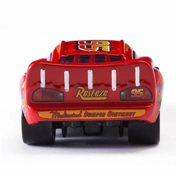 Hot Wheels Monster Trucks Pixar Cars Lightning McQueen, Metal 1:55 Scale by Hot Wheels Monster Trucks - Used condition - Image 3