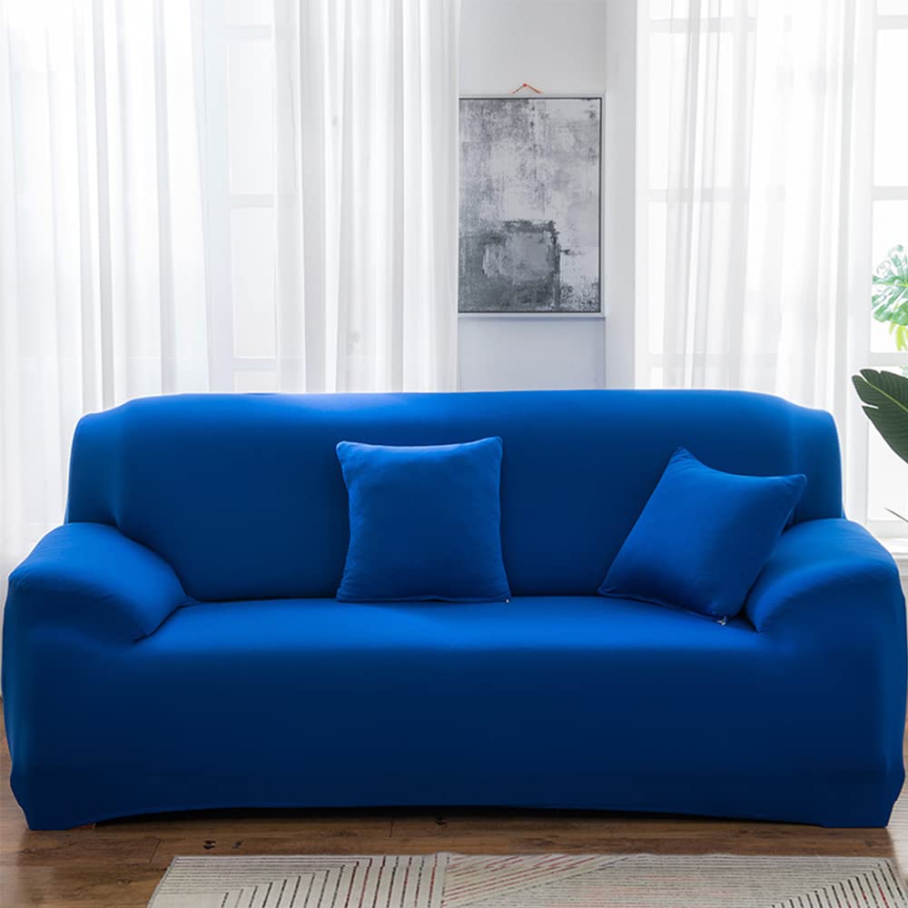 Housse de canapé extensible pour salon familial avec animaux domestiques