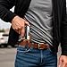 Premium Universal Leather IWB Holster for Sig P365, LCP/LCP MAX, M&P Bodyguard and Similar Size Micro/Pocket Pistols, Inside Waistband Concealed Carry Holster with Optic Cut, Right Hand, Brown Color