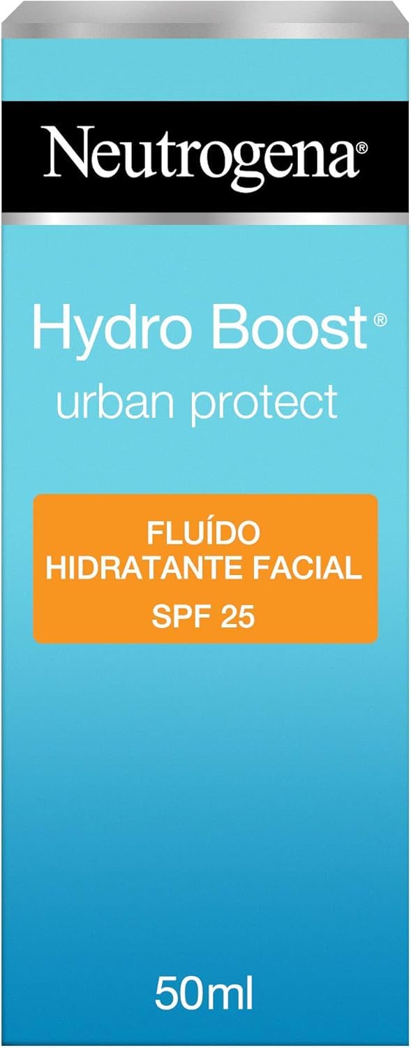 Neutrogena Hydro Boost Fluido Hidratante SPF 50 (1 x 50 ml), crema hidratante facial SPF 50 de uso diario con ácido hialurónico y 2% niacinamida, protección solar de amplio espectro