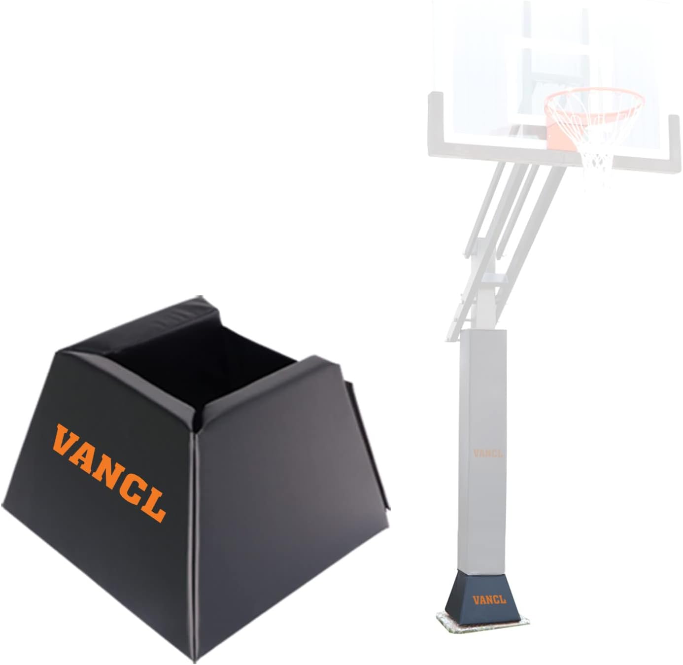 Square Pole Padding Outdoor Basketball Pole Pads Square Pad for Pole Wrap Around Pad Pole Base Padding Waterproof Durable UV-Resistant for Protection(Fit 6''x6'' Base&Pole-5 Feet Tall)