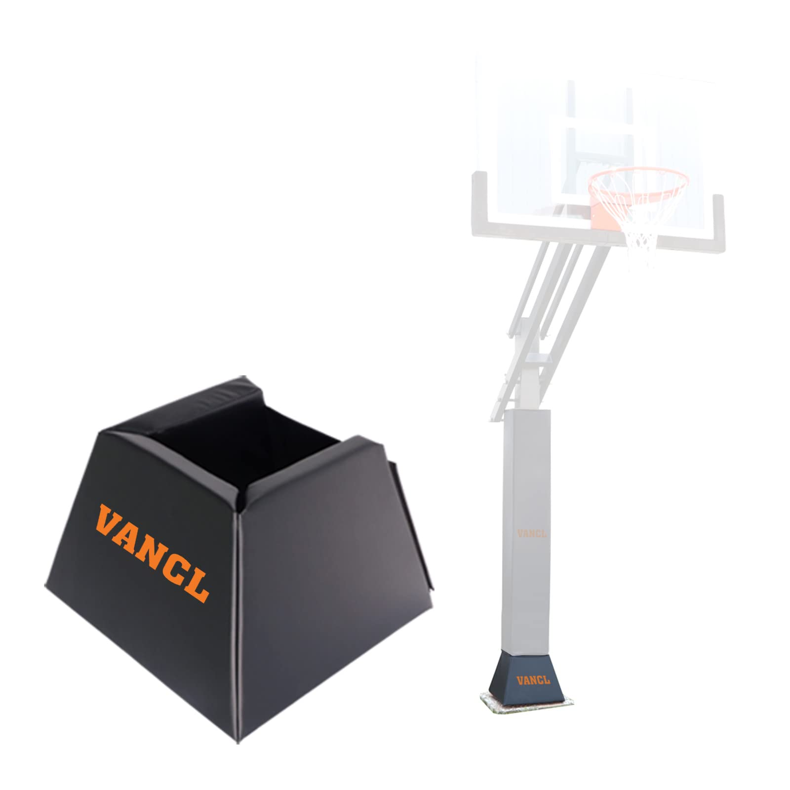 Square Pole Padding Outdoor Basketball Pole Pads Square Pad for Pole Wrap Around Pad Pole Base Padding Waterproof Durable UV-Resistant for Protection(Fit 6''x6'' Base&Pole-5 Feet Tall)