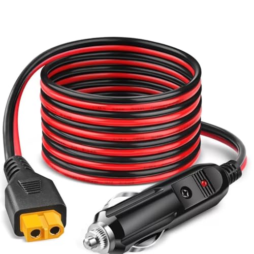 Cavo XT60 Da Accendisigari 12V/24V 1,5M 16AWG Con Fusibile 10A – Adattatore Per Powerstation ECOFLOW E Generatori Solari, Compatibile Con DELTA 2/3/2 Max