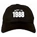 Made in 1988 and Kicking Ass Ever Since Year 6 Panel Dad Hat Cap Black