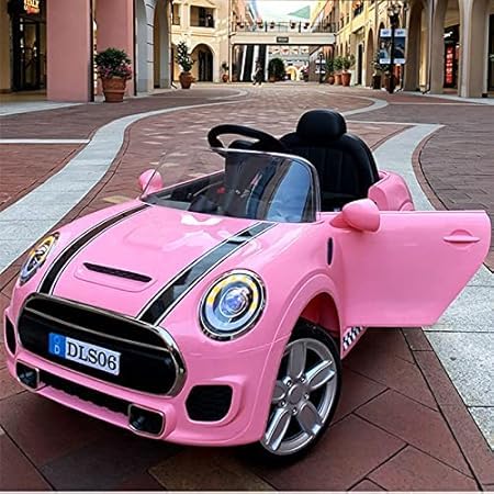 Image of Kawaii Kids AMR GT Battery Operated Sports Car for Kids with Music & Light for 1 to 5 Years Kids | Manual Plus Remote Control | 12V Battery (Mini Cop, Pink)