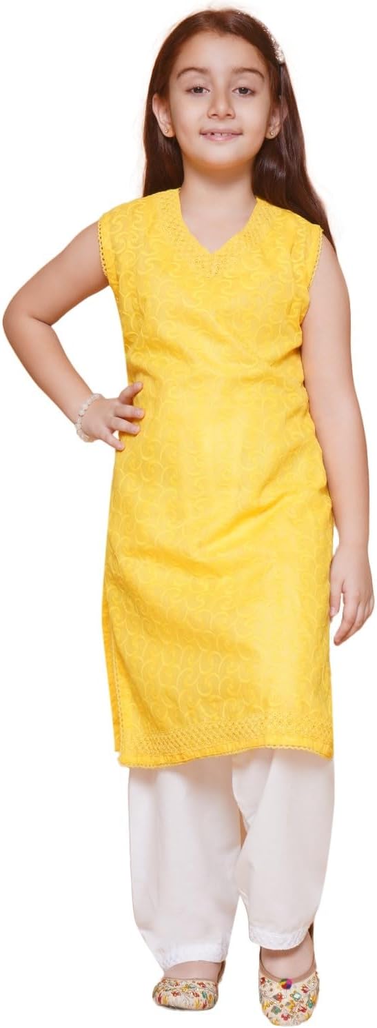 Arshia Fashions Girls Ethnic wear Cotton Salwar and Churidar Suit