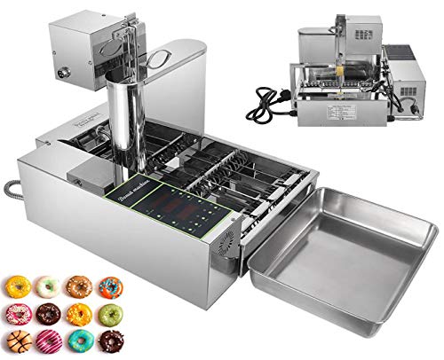 CanKun Automatische Donut-Herstellungsmaschine,1500W Vollautomatisch Donut Maker Maschine 6L Edelstahl Donutmaschine 3…