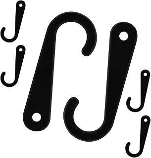 HDST-HOME 500Pcs 1-3/4 Inch Sock Display Hooks and Merchandising Attachments J-Hooks Plastic for Sock Hat Gloves Underwear Retail Display Hanger (Black)