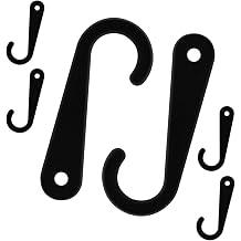HDST-HOME 500Pcs 1-3/4 Inch Sock Display Hooks and Merchandising Attachments J-Hooks Plastic for Sock Hat Gloves Underwear Retail Display Hanger Black