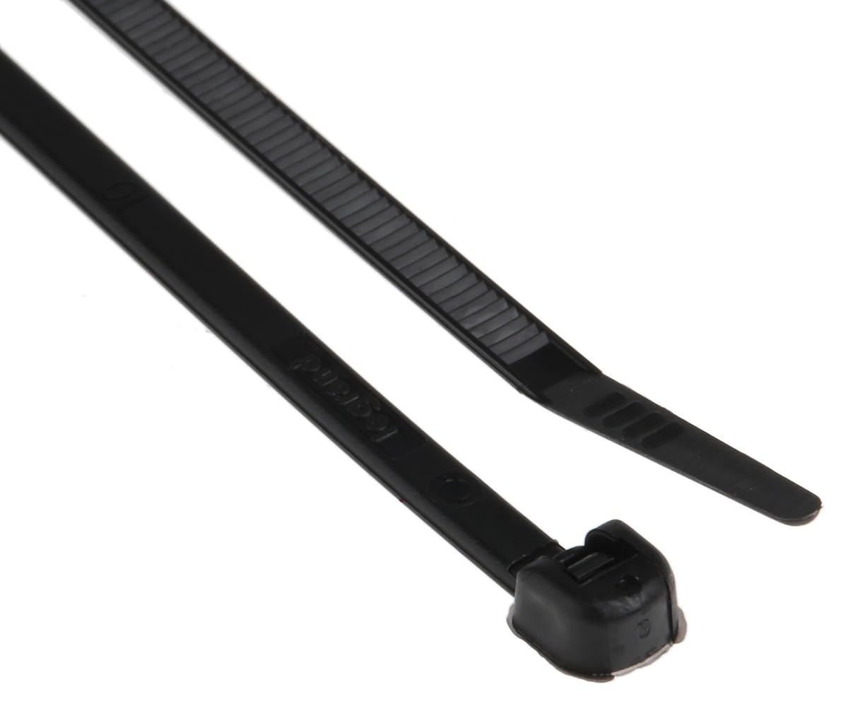 Legrand 032018 Collier Colring à Denture Intérieure, 3.5mm Largeur, Longueur à Plat 180mm, Noir