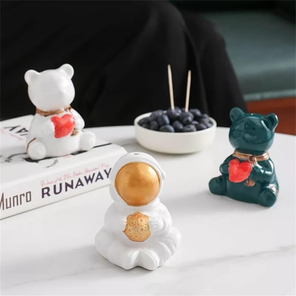Living room cartoon bear ceramic toothpick box household coffee table toothpick holder (Color : C, Size : As the picture shows)