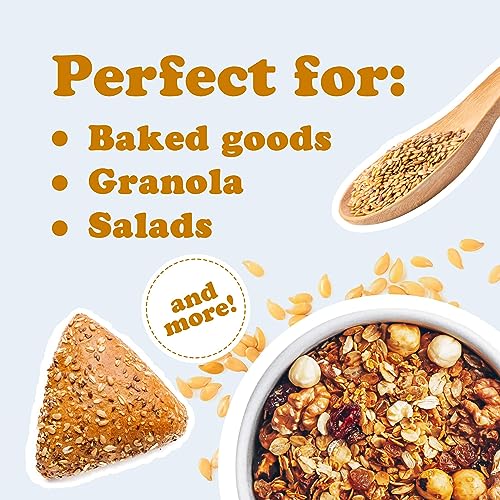 Food to Live Golden Flax Seeds, 12 Ounces – Premium Whole Flaxseeds for Nutritious Recipes, Baking, and Snacking - Rich in Omega-3, Fiber, Protein. Raw, Vegan, Kosher, Bulk. Semillas de Linaza - Thumbnail 7