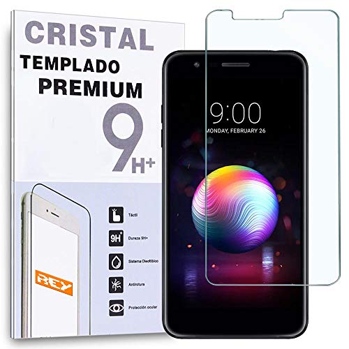 REY Protector de Pantalla para LG K11, Cristal Vidrio Templado Premium