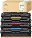 Price comparison product image [NO Chips]4 Superpage compatible for HP 207X W2210X W2211X W2212X W2213X 207A Multipack Toner cartridges for HP Color LaserJet Pro M255dw MFP M282nw M283cdw M283fdw(Black/Cyan/Magenta/Yellow)
