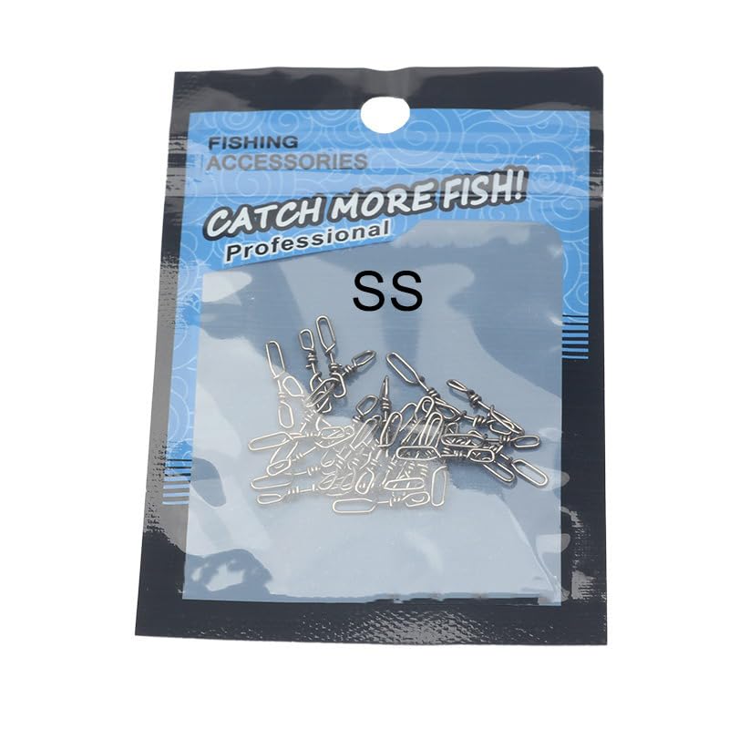 Conectores rápidos para pesca de acero inoxidable 90 pcs miniatura 6