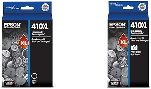 Epson T410XL020 Premium Negro Alta Capacidad -Cartucho -Tinta y T410 Claria Premium -Tinta Alta Capacidad Foto Negro -Cartucho (T410XL120) para