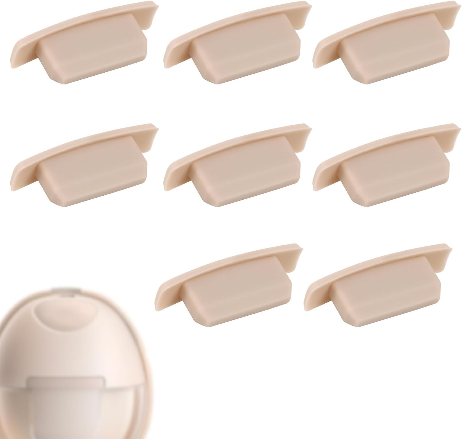 8pcs Breast Pump Spout Cap for Eufy E10/E20/S1/S1 Pro, Silicone Wearable Breast Pump Spout Cover Replacement Avoid Dust and Top Leakage