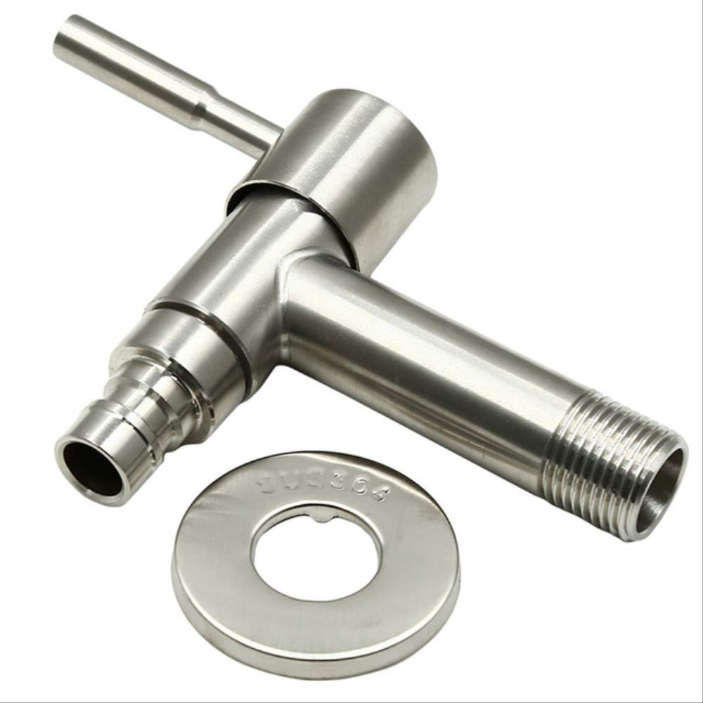 2pc 304 Acier Inoxydable T-mot En Forme De Machine À Laver Robinet D'eau Chaud Moderne Jardin Robinet À Ouverture Rapide/Robinets Muraux Bibcock 01