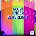 Mega-L Glow in The Dark Party Supplies, 3 Pack Neon Party Decorations 9.9 x 6.6 ft Fluorescent Tinsel Foil Fringe Curtains, Neon Backdrop Streamer for Birthday, Weeding, New Years Eve Party Supplies