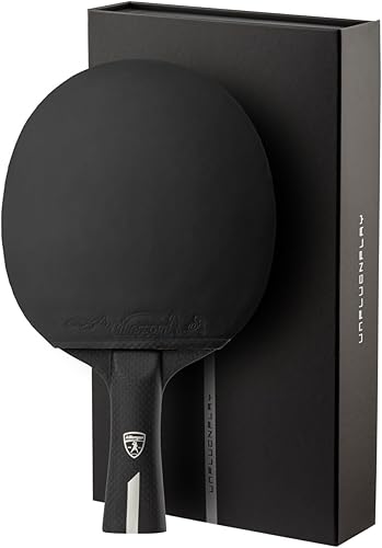 Killerspin Stilo7 SVR - Raqueta de ping pong, raqueta de tenis de mesa de nivel de rendimiento con tecnología de carbono, funda de libro de memoria