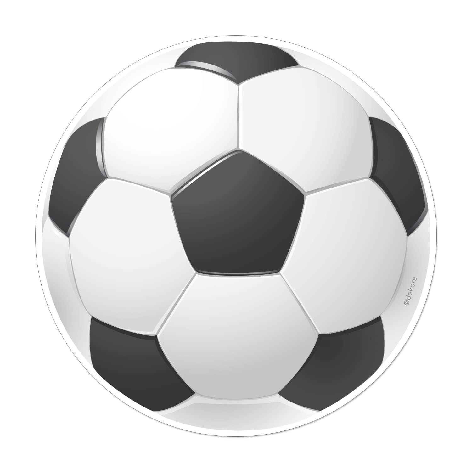 dekora - Edible Football Cake Topper 20 cm, Wafer Paper Cake Decoration for Birthday Cakes, Football Party Decorations for Kids, Gluten Free, No Added Sugar