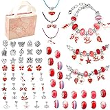 Kit para Hacer Pulseras Niñas,Kit Fabricación Joyas Niñas 5 6 7 8 9 10 11 12 Años,Kits para Hacer Bisutería Regalo Original Niñas,Regalo Año Nuevo Cumpleaños Navida Niñas de 5-12 Años