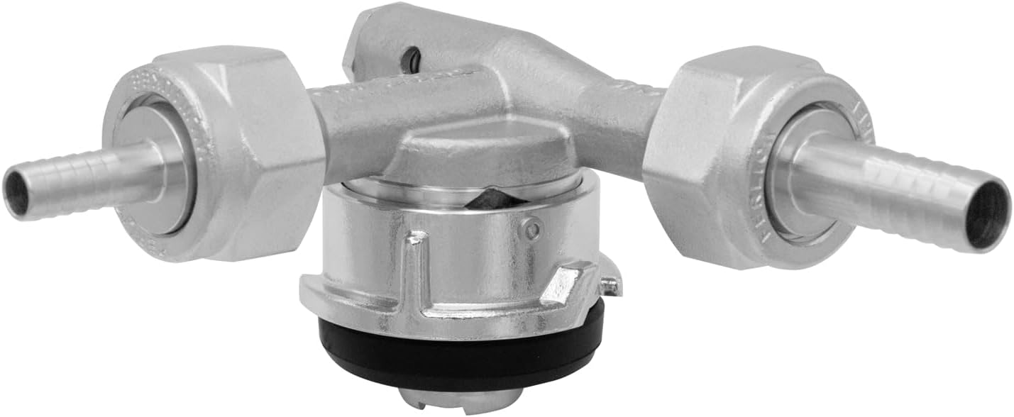 Perlick Lo-Boy Low Profile D System Keg Tap Coupler w/Pressure Relief - 304 Stainless Steel