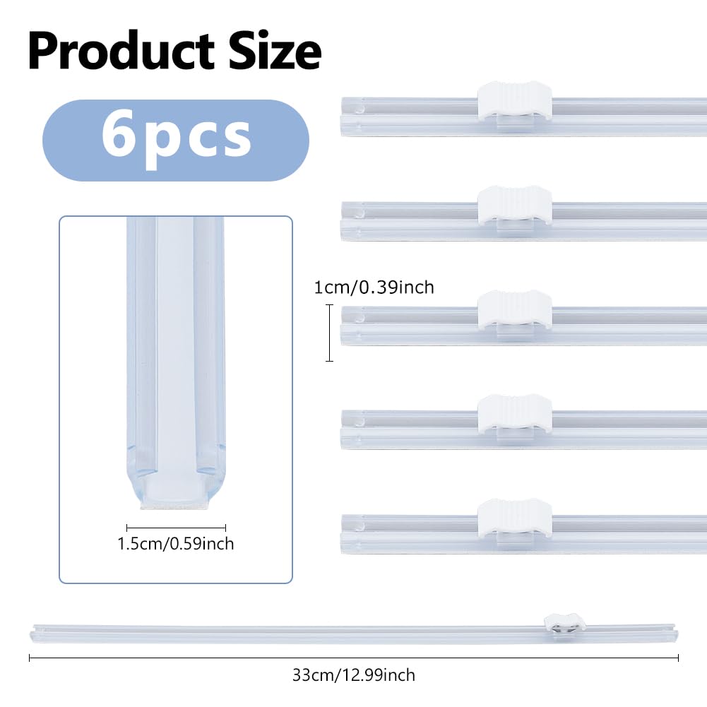 DICOSMETIC 6 Pièces Découpeur de Film Plastique 13" Découpeur Coulissant pour Distributeur de Film Alimentaire Remplacement de Découpeur de Film Auto Adhésif