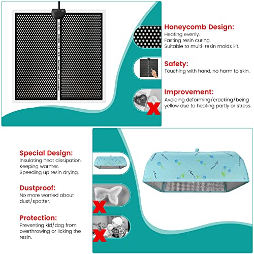 Epoxy Heating Mat with Cover Timer, Heat Pad for Resin Molds, Fast Curing Drying Warming Machine - Image 4
