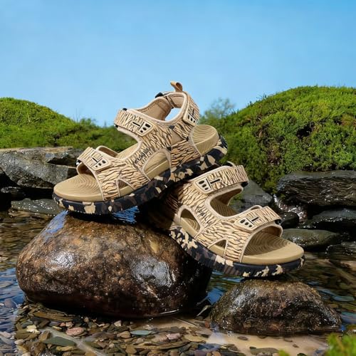 Image of KuaiLu Men's Orthotic Sandals Comfortable Arch Support Foam Cushion Hiking Walking Sandles Fashion Camouflage Adjustable Sport Recovery Athletic Shoes For Man Urban Outdoor