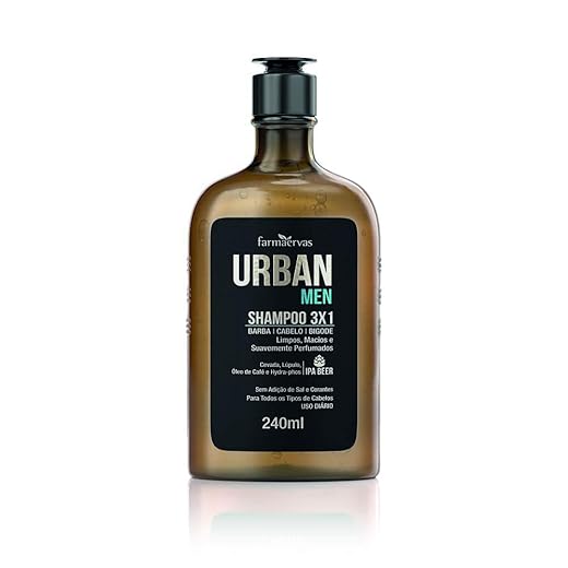 Shampoo Urban Men IPA 3X1, Urban, Incolor, 240 Ml