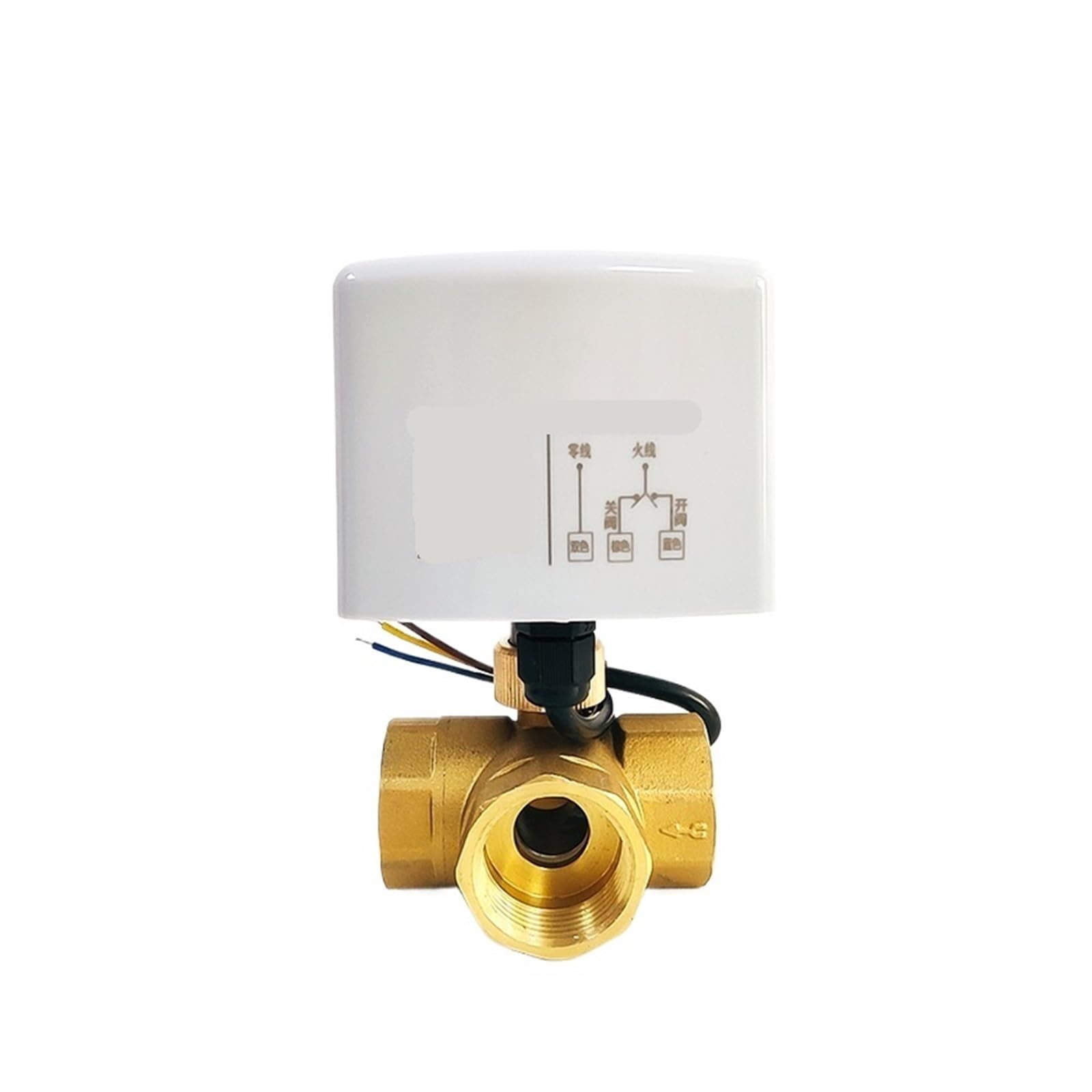 Elektryczny zawór kulowy 1/2" 3/4" 1" 1-1/4" 1-1/2" z mosiądzu, trójprzewodowy, dwukierunkowy, AC220V, DC24V, DC12V (1 12,24 VAC)