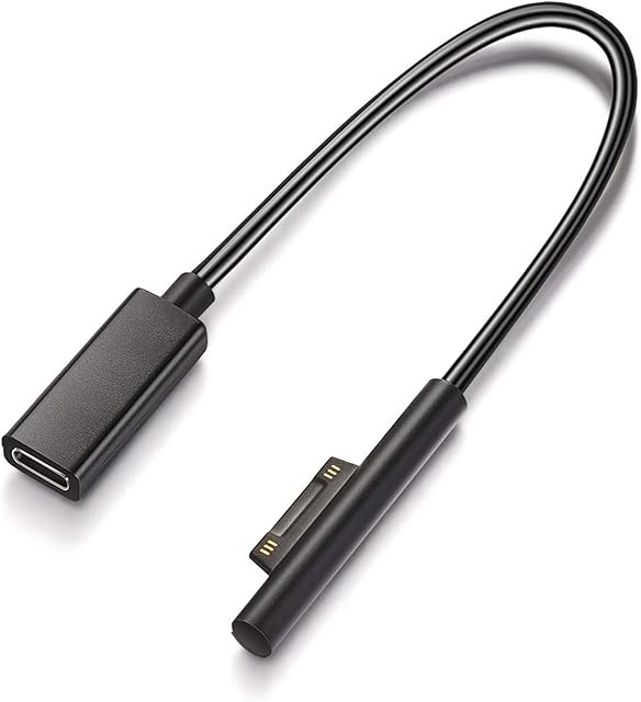 Sisyphy Surface Connect to USB-C Charging Cable Compatible for Microsoft Surface Pro7 Go2 Pro6 5/4/3 Surface Laptop1/2/3 & Surface Book, Works with 45W 15V3A USBC Charger PD
