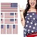 Supperb American Flag Temporary Tattoo Kit, USA Flag Temporary Tattoos, 10 Tattoos