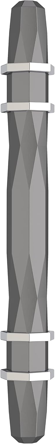 Amerock | Cabinet Pull | Black Chrome/Polished Chrome | 3-3/4 inch (96 mm) Center-to-Center | London | 1 Pack | Drawer Pull | Drawer Handle | Cabinet Hardware
