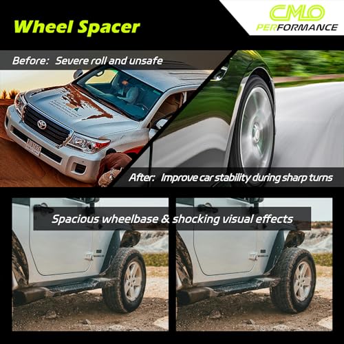 Customadeonly 2 Pieces 1" 25mm Lug Centric Wheel Spacers Bolt Pattern 5x5.5 5x139.7 1/2" Rh Compatible for E100 E150 Econoline Bronco Ram 1500