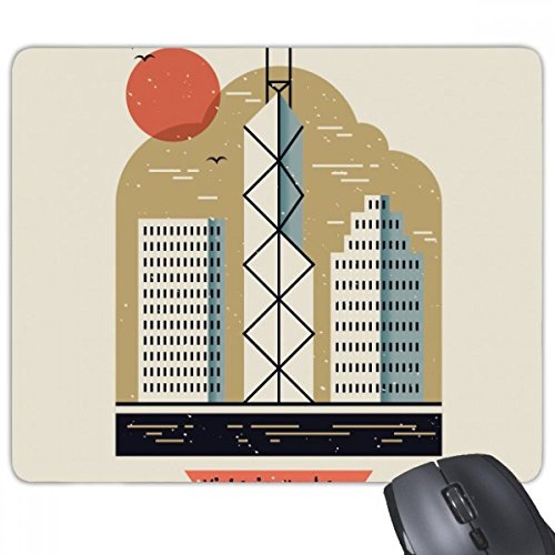 Tapis de souris en caoutchouc antidérapant avec motif Victoria Harbour pour un suivi fluide