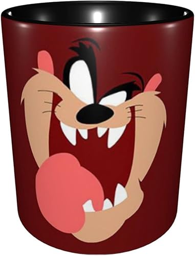 KOVOS Taza de café Tasmanian Cartoon Devil Taz Anime Taza de café de cerámica Taza de té Taza Negra Tazas Regalo para Hombres Mujeres