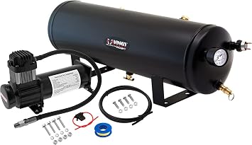 Vixen Horns 3 Gallon 12 Liter Train/Air Horn Tank with 200 PSI Compressor Onboard System/Kit 12V VXO8330B