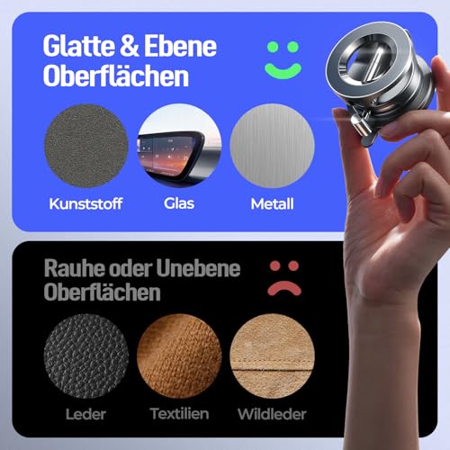 LISEN LISEN Vakuum Handyhalterung Auto Magnet - 2026 für Magsafe Autohalterung Saugnapf Handyhalterung Auto Magsafe, Magnetische Smartphone Halterung Auto Magnethalterung für iPhone 17 Pro Max Air 16 15 - Zusatzansicht 10 | Handyhalterungen