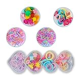 Baby Girls Mini Hair Claw Clips, Small Hair Ties, Multi Color Hair Tie Elastic Rubber Bands