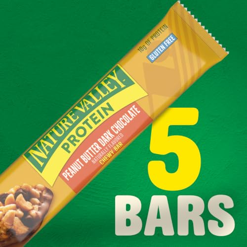 Image of Nature Valley Protein Chewy Snack Bars, Peanut Butter Dark Chocolate, 5 Bars, 7.1 oz